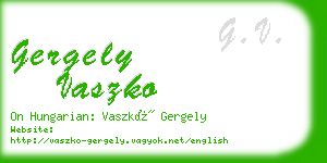 gergely vaszko business card